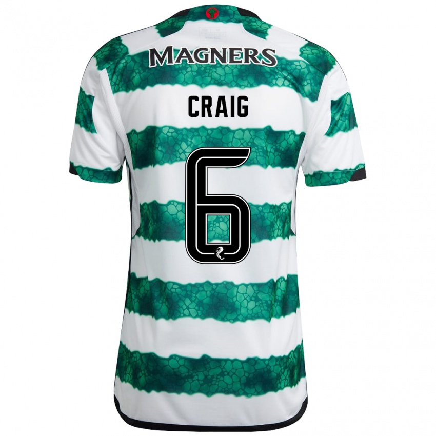 Hombre Camiseta Chloe Craig #6 Verde 1ª Equipación 2023/24 La Camisa Perú