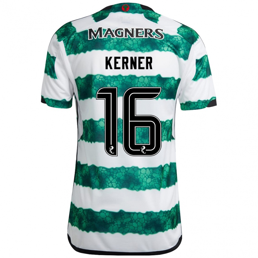 Hombre Camiseta Hana Kerner #16 Verde 1ª Equipación 2023/24 La Camisa Perú