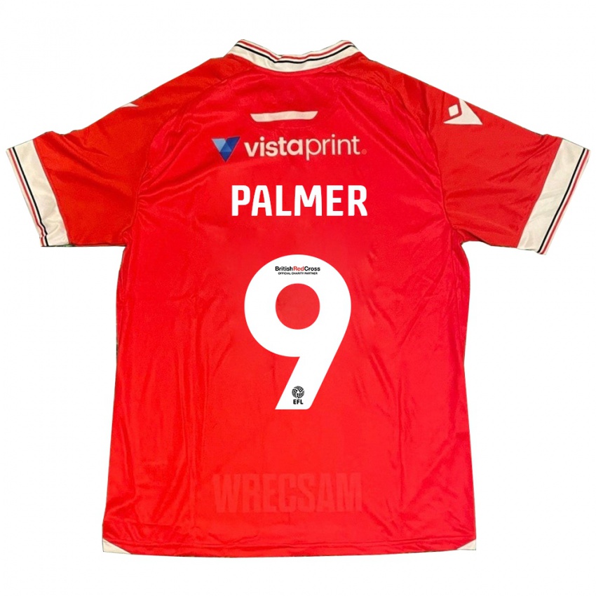 Hombre Camiseta Ollie Palmer #9 Rojo 1ª Equipación 2023/24 La Camisa Perú