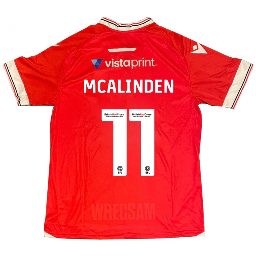 Hombre Camiseta Liam Mcalinden #11 Rojo 1ª Equipación 2023/24 La Camisa Perú