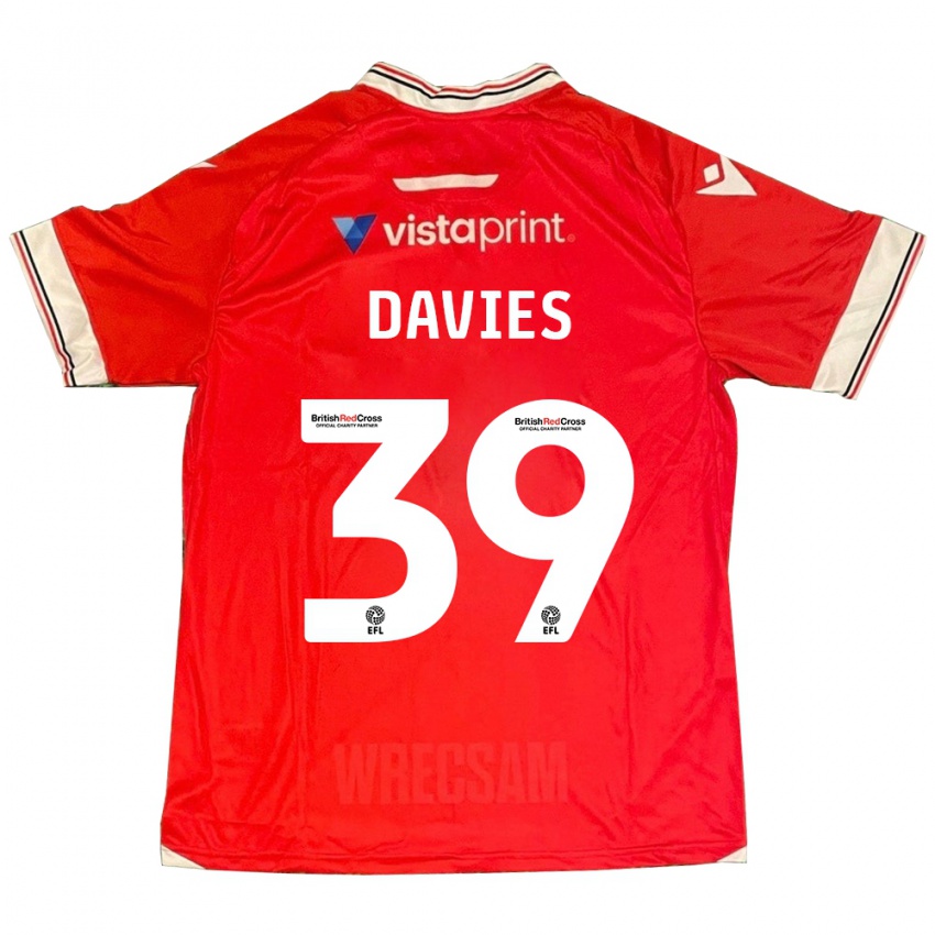 Hombre Camiseta Daniel Davies #39 Rojo 1ª Equipación 2023/24 La Camisa Perú