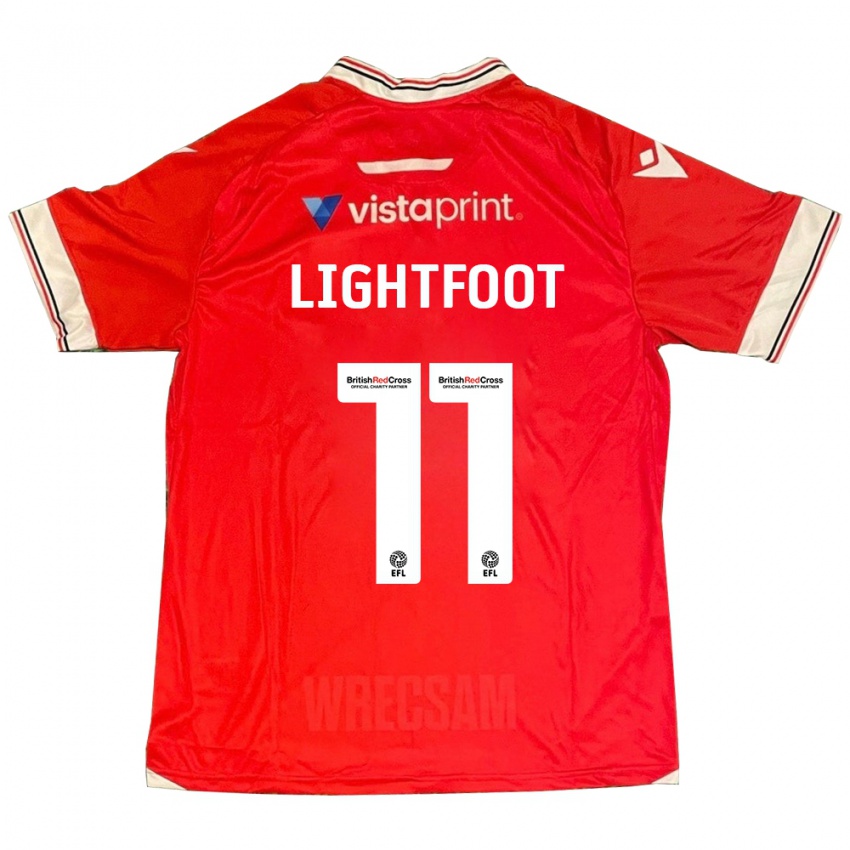 Hombre Camiseta Amber Lightfoot #11 Rojo 1ª Equipación 2023/24 La Camisa Perú