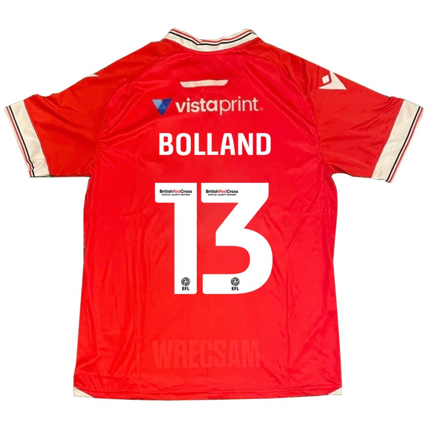 Hombre Camiseta Charlotte Bolland #13 Rojo 1ª Equipación 2023/24 La Camisa Perú