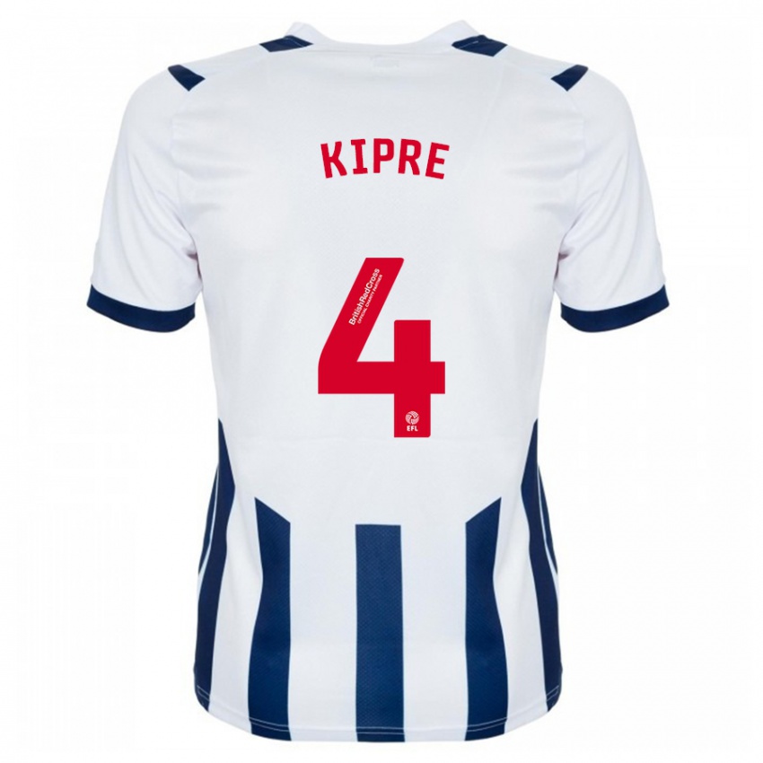 Hombre Camiseta Cédric Kipré #4 Blanco 1ª Equipación 2023/24 La Camisa Perú