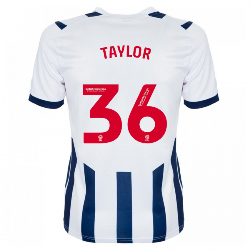 Hombre Camiseta Caleb Taylor #36 Blanco 1ª Equipación 2023/24 La Camisa Perú