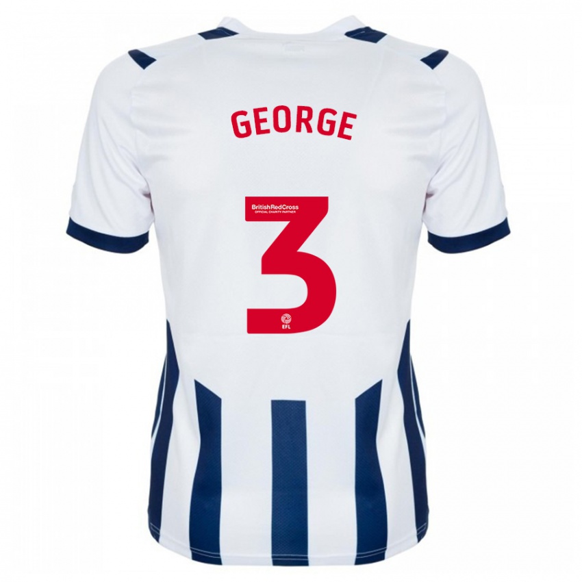 Hombre Camiseta Hannah George #3 Blanco 1ª Equipación 2023/24 La Camisa Perú