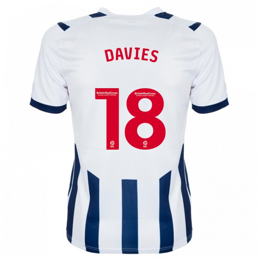 Hombre Camiseta Jessica Davies #18 Blanco 1ª Equipación 2023/24 La Camisa Perú