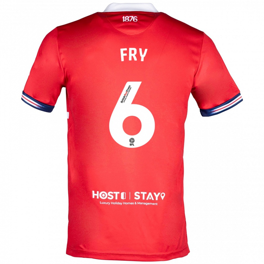 Hombre Camiseta Dael Fry #6 Rojo 1ª Equipación 2023/24 La Camisa Perú