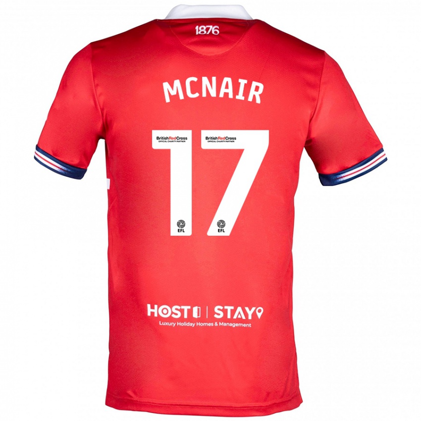 Hombre Camiseta Paddy Mcnair #17 Rojo 1ª Equipación 2023/24 La Camisa Perú