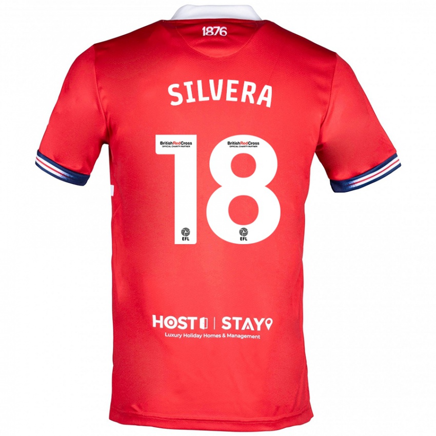 Hombre Camiseta Sam Silvera #18 Rojo 1ª Equipación 2023/24 La Camisa Perú