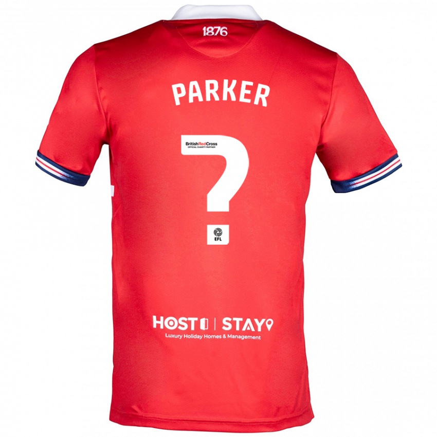 Hombre Camiseta Leon Parker #0 Rojo 1ª Equipación 2023/24 La Camisa Perú