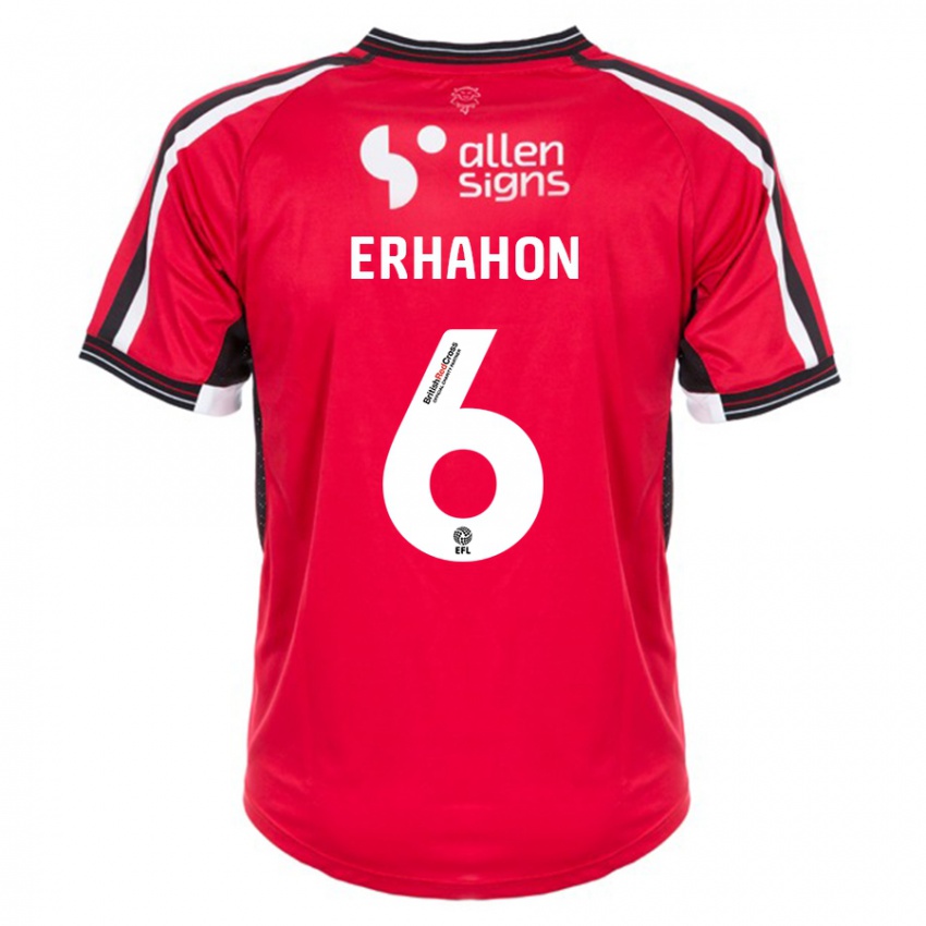 Hombre Camiseta Ethan Erhahon #6 Rojo 1ª Equipación 2023/24 La Camisa Perú