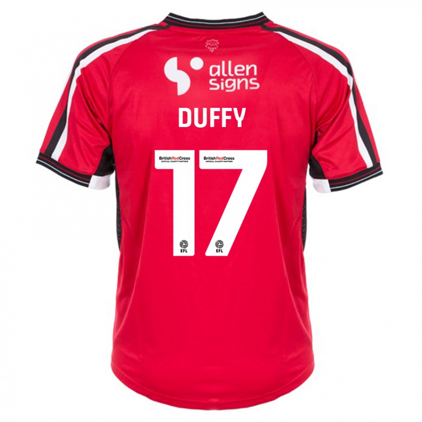 Hombre Camiseta Dylan Duffy #17 Rojo 1ª Equipación 2023/24 La Camisa Perú