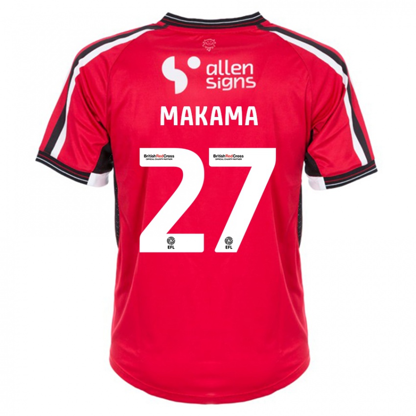 Hombre Camiseta Jovon Makama #27 Rojo 1ª Equipación 2023/24 La Camisa Perú