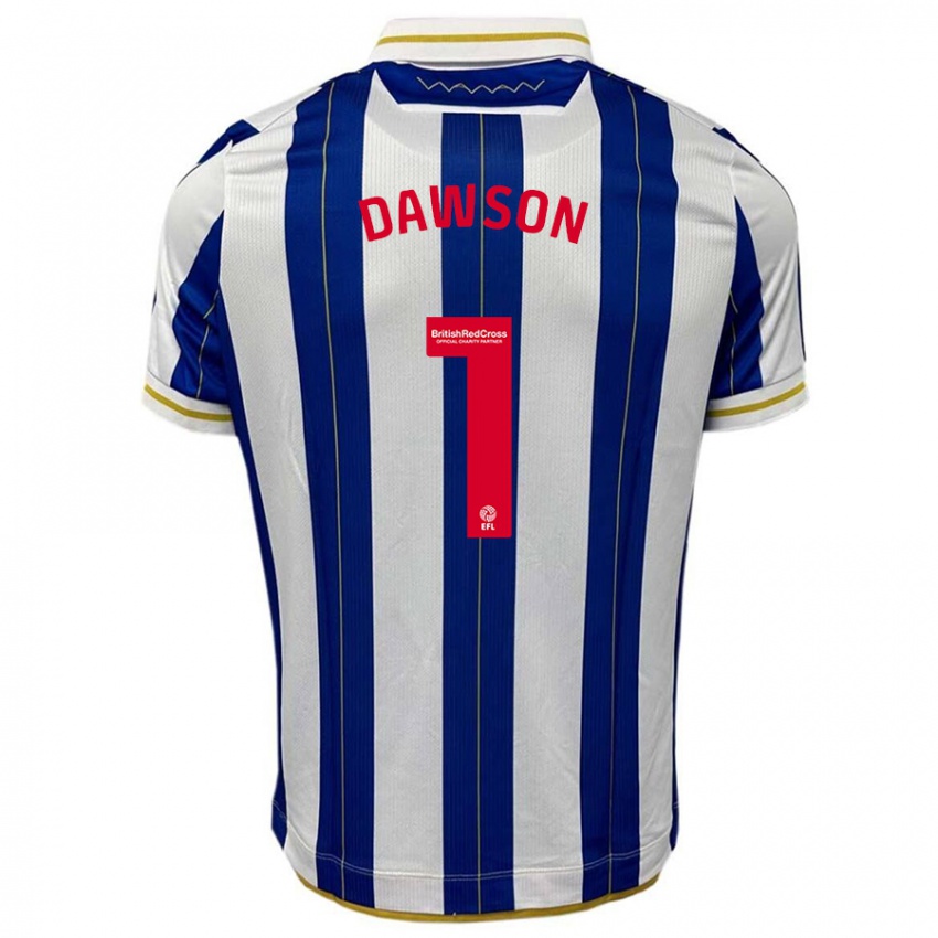 Hombre Camiseta Cameron Dawson #1 Azul Blanco 1ª Equipación 2023/24 La Camisa Perú