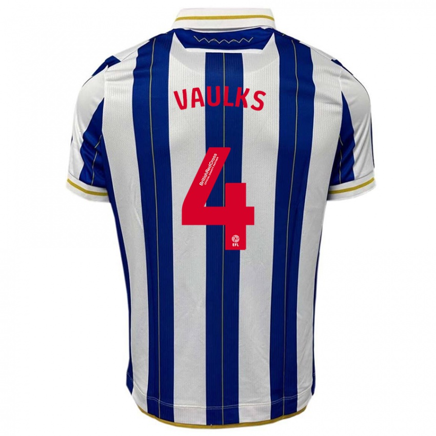 Hombre Camiseta Will Vaulks #4 Azul Blanco 1ª Equipación 2023/24 La Camisa Perú