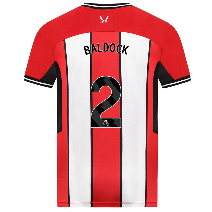 Hombre Camiseta George Baldock #2 Rojo 1ª Equipación 2023/24 La Camisa Perú