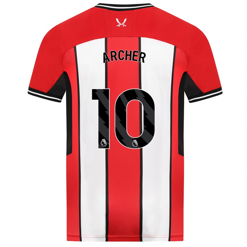 Hombre Camiseta Cameron Archer #10 Rojo 1ª Equipación 2023/24 La Camisa Perú