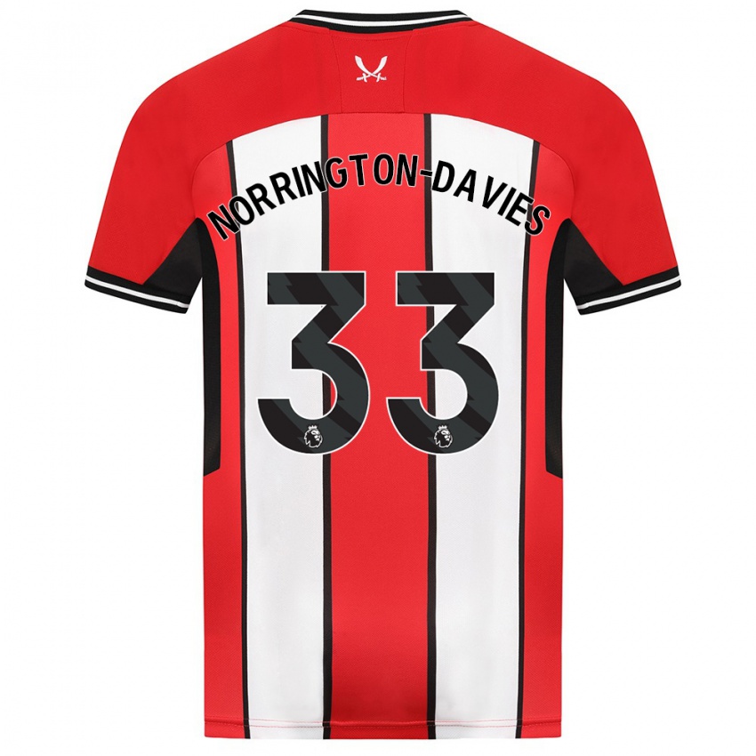 Hombre Camiseta Rhys Norrington-Davies #33 Rojo 1ª Equipación 2023/24 La Camisa Perú