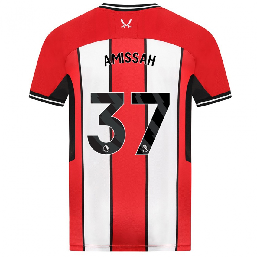 Hombre Camiseta Jordan Amissah #37 Rojo 1ª Equipación 2023/24 La Camisa Perú