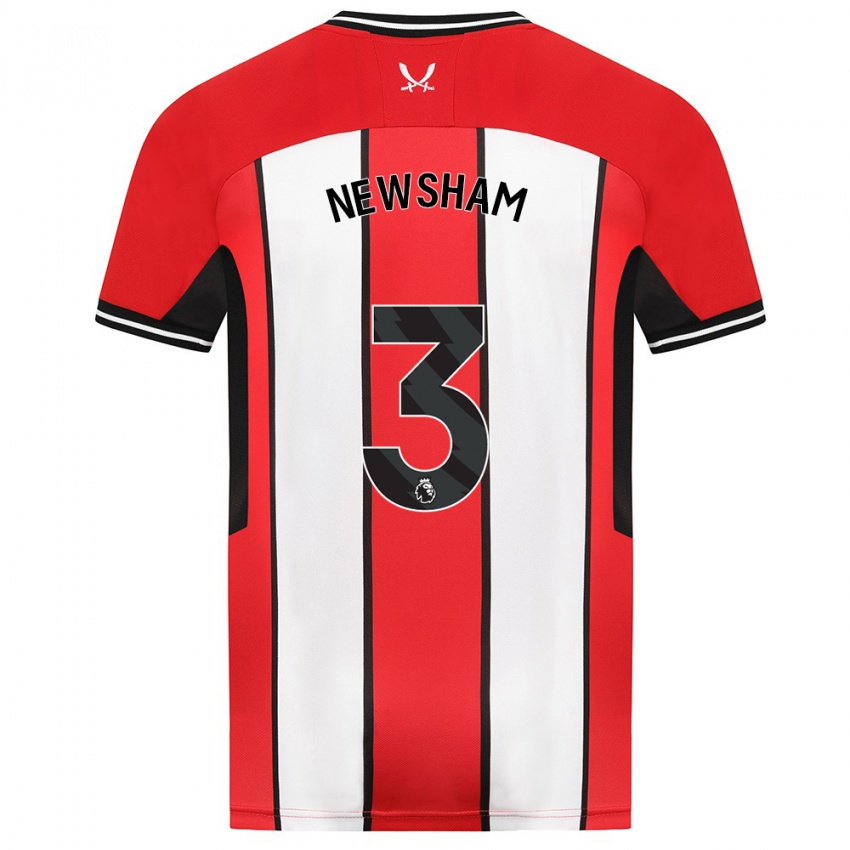 Hombre Camiseta Charlotte Newsham #3 Rojo 1ª Equipación 2023/24 La Camisa Perú