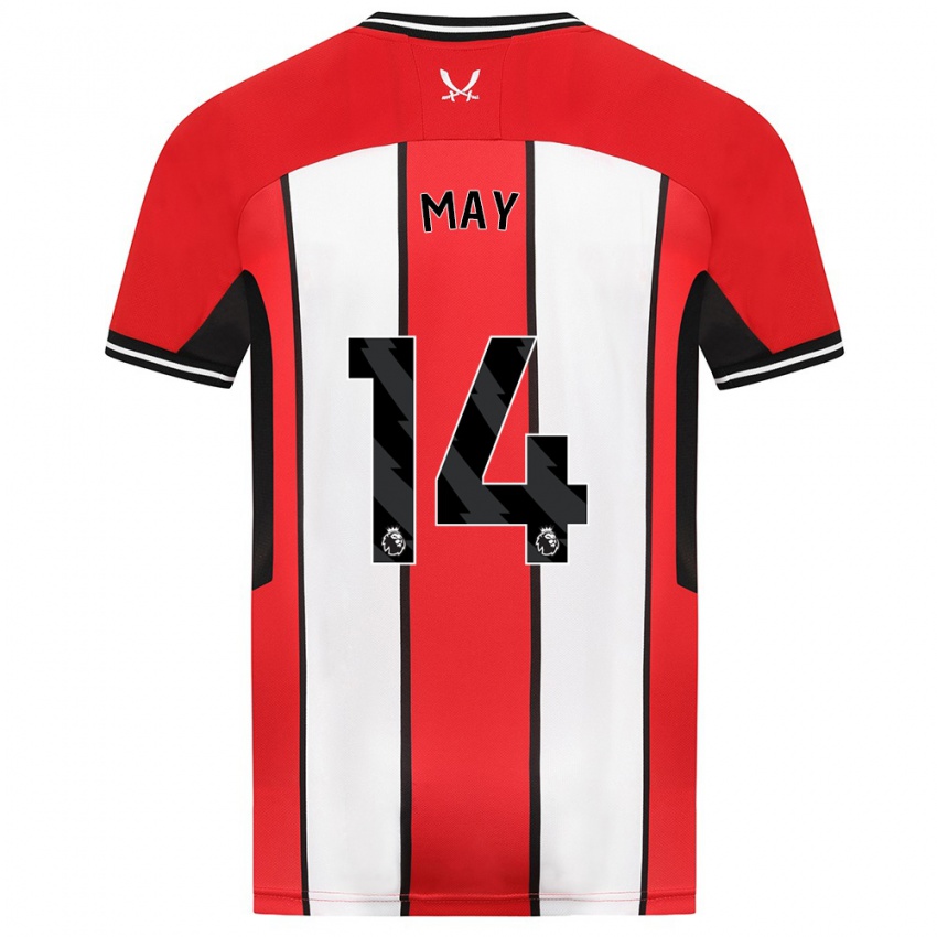 Hombre Camiseta Ellie May #14 Rojo 1ª Equipación 2023/24 La Camisa Perú