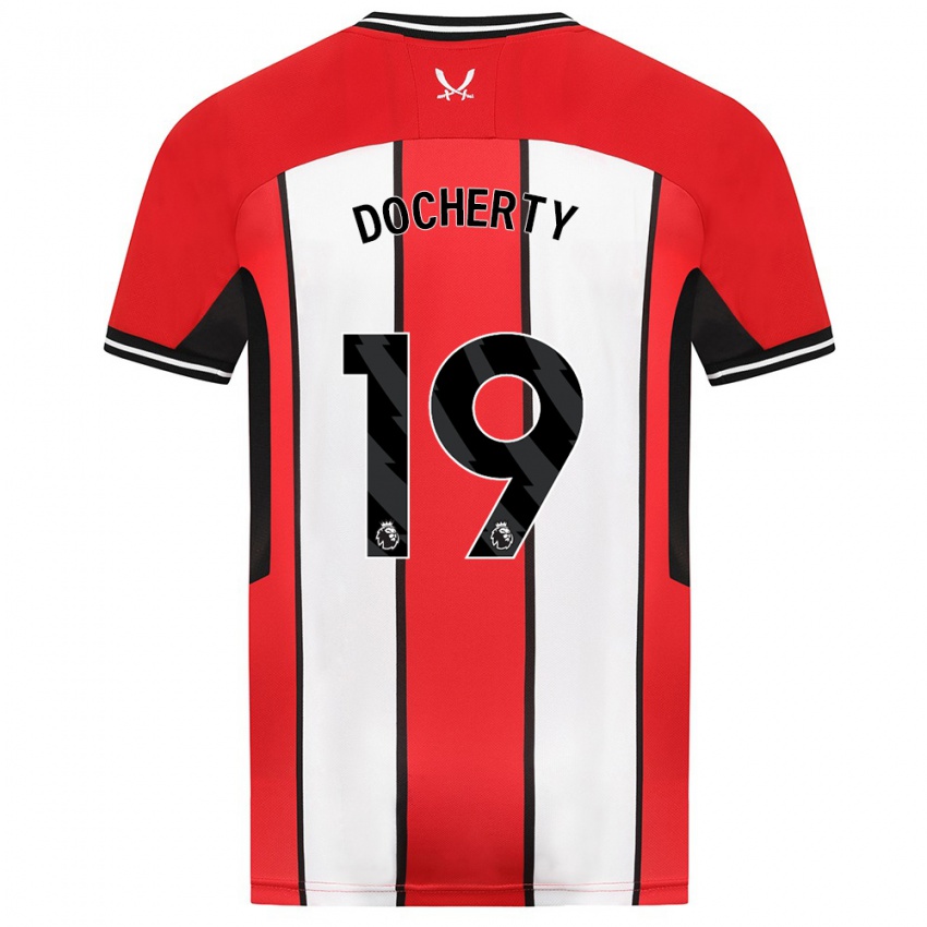 Hombre Camiseta Charley Docherty #19 Rojo 1ª Equipación 2023/24 La Camisa Perú