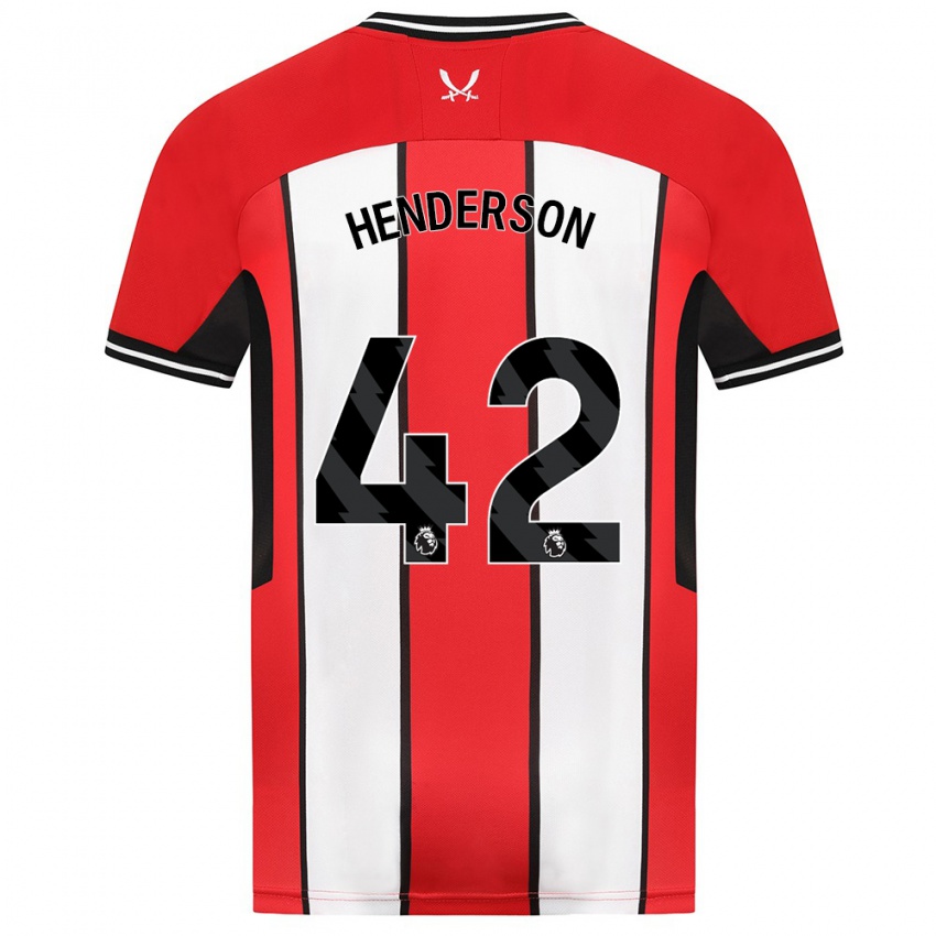 Hombre Camiseta Peyton Henderson #42 Rojo 1ª Equipación 2023/24 La Camisa Perú