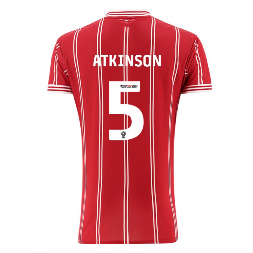 Hombre Camiseta Rob Atkinson #5 Rojo 1ª Equipación 2023/24 La Camisa Perú