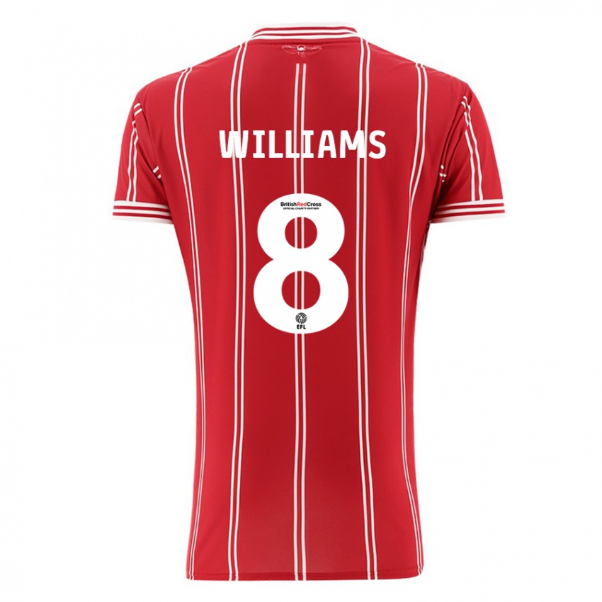 Hombre Camiseta Joe Williams #8 Rojo 1ª Equipación 2023/24 La Camisa Perú