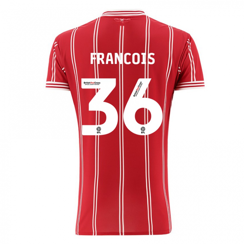 Hombre Camiseta Marlee Francois #36 Rojo 1ª Equipación 2023/24 La Camisa Perú