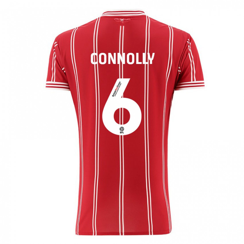 Hombre Camiseta Megan Connolly #6 Rojo 1ª Equipación 2023/24 La Camisa Perú