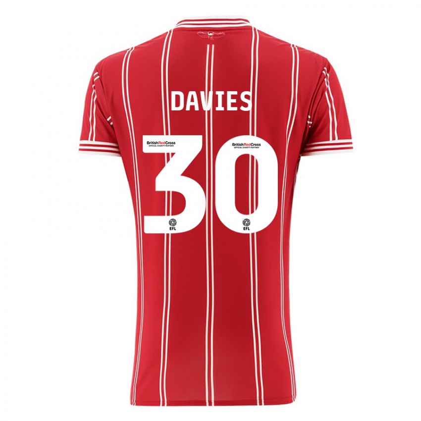 Hombre Camiseta Yasmin Davies #30 Rojo 1ª Equipación 2023/24 La Camisa Perú