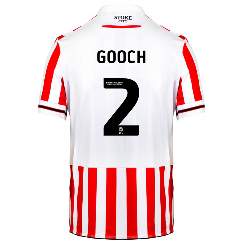 Hombre Camiseta Lynden Gooch #2 Rojo Blanco 1ª Equipación 2023/24 La Camisa Perú