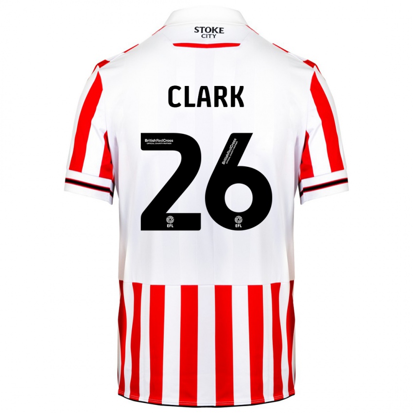Hombre Camiseta Ciaran Clark #26 Rojo Blanco 1ª Equipación 2023/24 La Camisa Perú