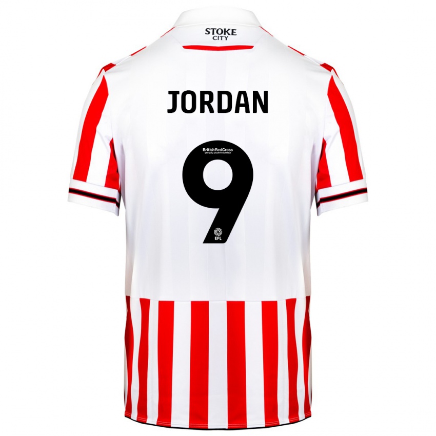 Hombre Camiseta Saffron Jordan #9 Rojo Blanco 1ª Equipación 2023/24 La Camisa Perú