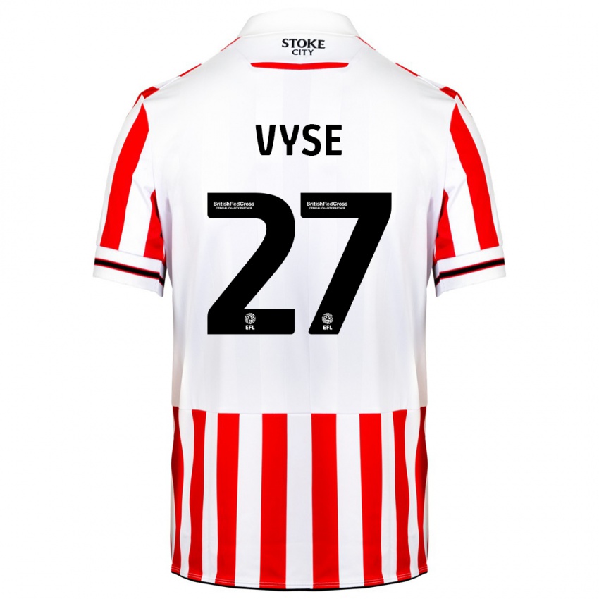 Hombre Camiseta Ryah Vyse #27 Rojo Blanco 1ª Equipación 2023/24 La Camisa Perú
