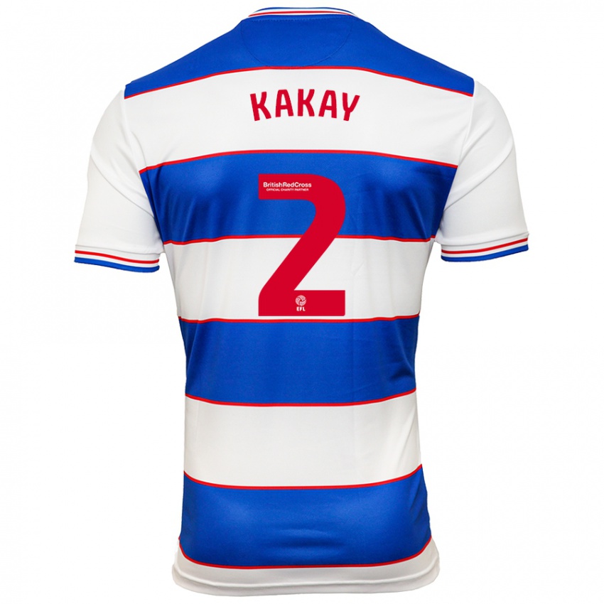 Hombre Camiseta Osman Kakay #2 Blanco Azul 1ª Equipación 2023/24 La Camisa Perú