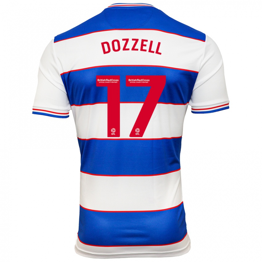 Hombre Camiseta Andre Dozzell #17 Blanco Azul 1ª Equipación 2023/24 La Camisa Perú