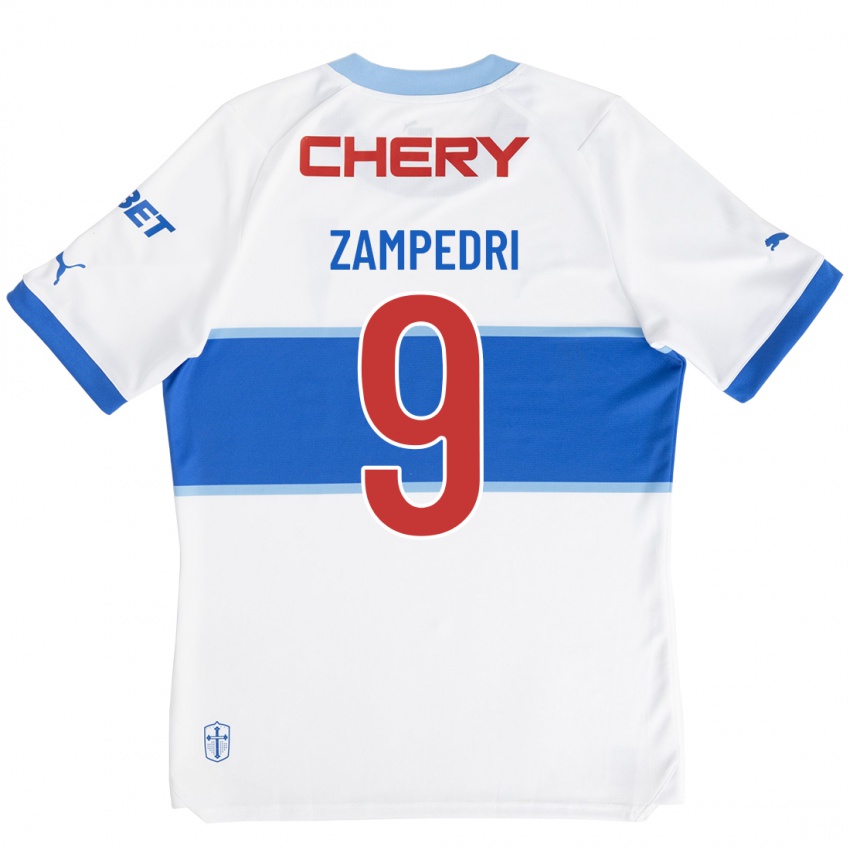 Hombre Camiseta Fernando Zampedri #9 Blanco 1ª Equipación 2023/24 La Camisa Perú