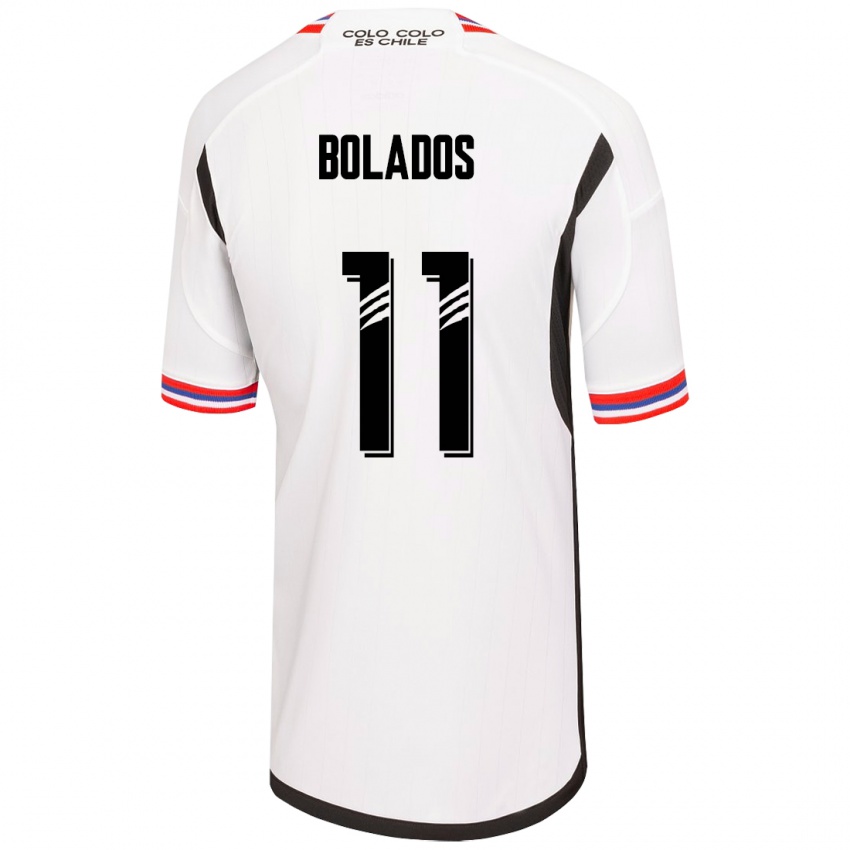 Hombre Camiseta Marcos Bolados #11 Blanco 1ª Equipación 2023/24 La Camisa Perú