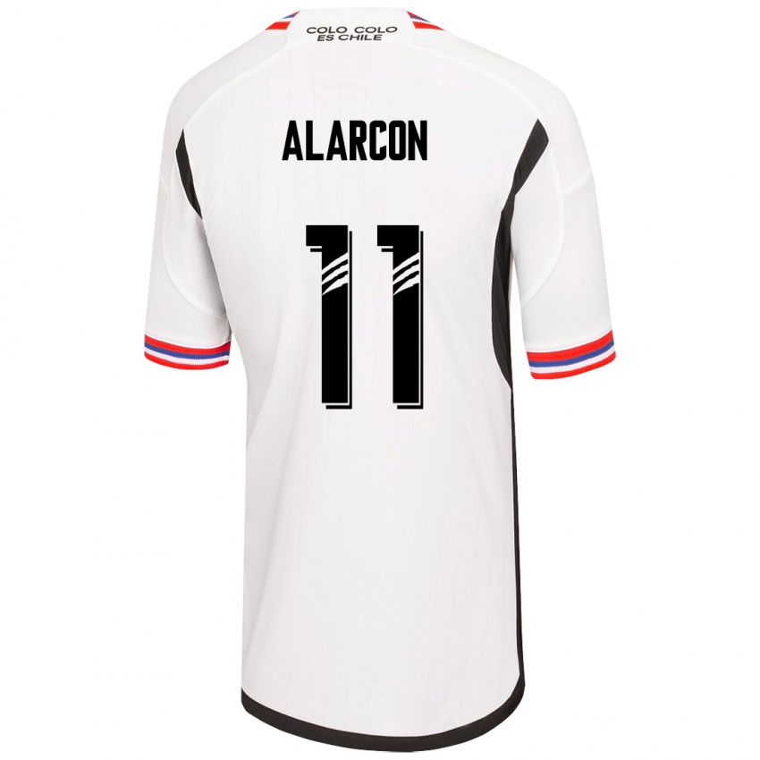 Hombre Camiseta Antonia Alarcón #11 Blanco 1ª Equipación 2023/24 La Camisa Perú