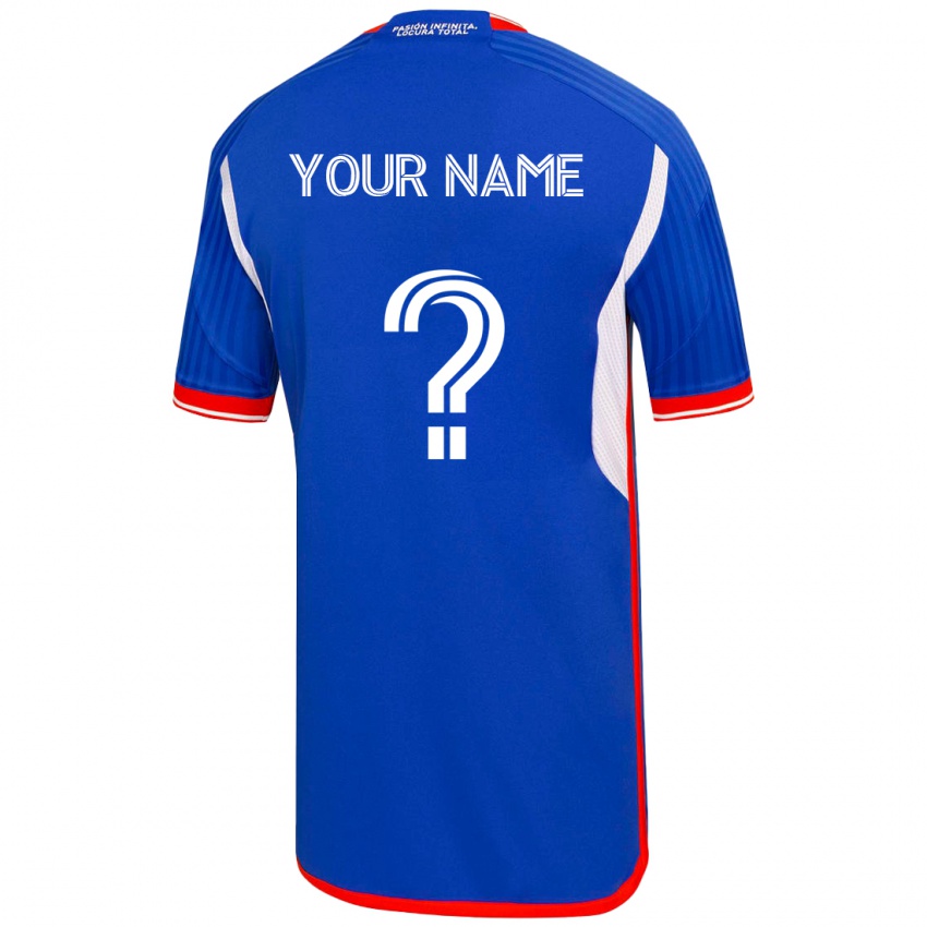 Hombre Camiseta Su Nombre #0 Azul 1ª Equipación 2023/24 La Camisa Perú