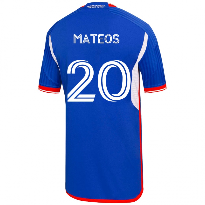 Hombre Camiseta Federico Mateos #20 Azul 1ª Equipación 2023/24 La Camisa Perú