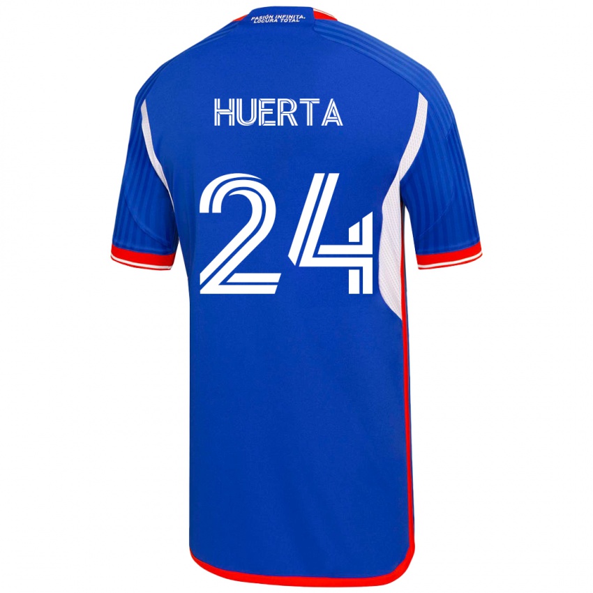 Hombre Camiseta Renato Huerta #24 Azul 1ª Equipación 2023/24 La Camisa Perú