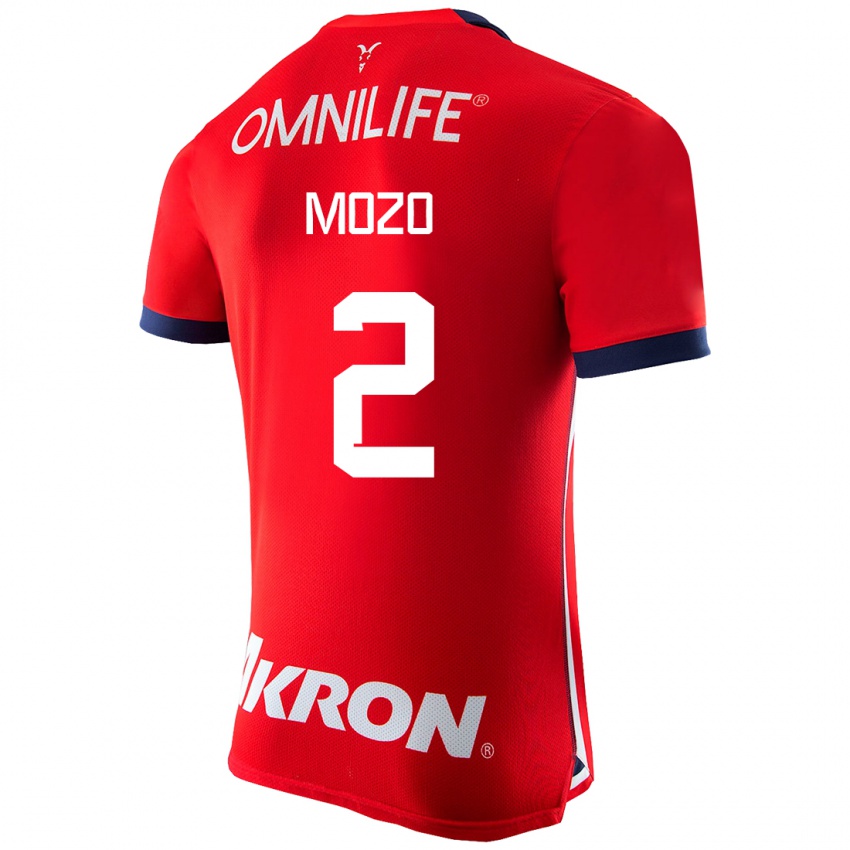 Hombre Camiseta Alan Mozo #2 Rojo 1ª Equipación 2023/24 La Camisa Perú