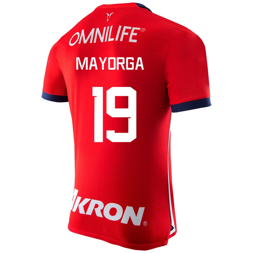 Hombre Camiseta Alejandro Mayorga #19 Rojo 1ª Equipación 2023/24 La Camisa Perú