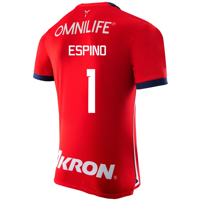 Hombre Camiseta Celeste Espino #1 Rojo 1ª Equipación 2023/24 La Camisa Perú