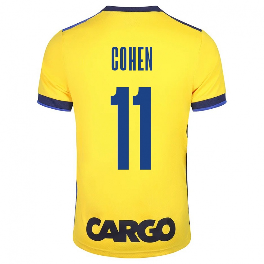 Hombre Camiseta Yonatan Cohen #11 Amarillo 1ª Equipación 2023/24 La Camisa Perú