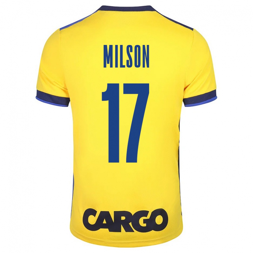 Hombre Camiseta Milson #17 Amarillo 1ª Equipación 2023/24 La Camisa Perú